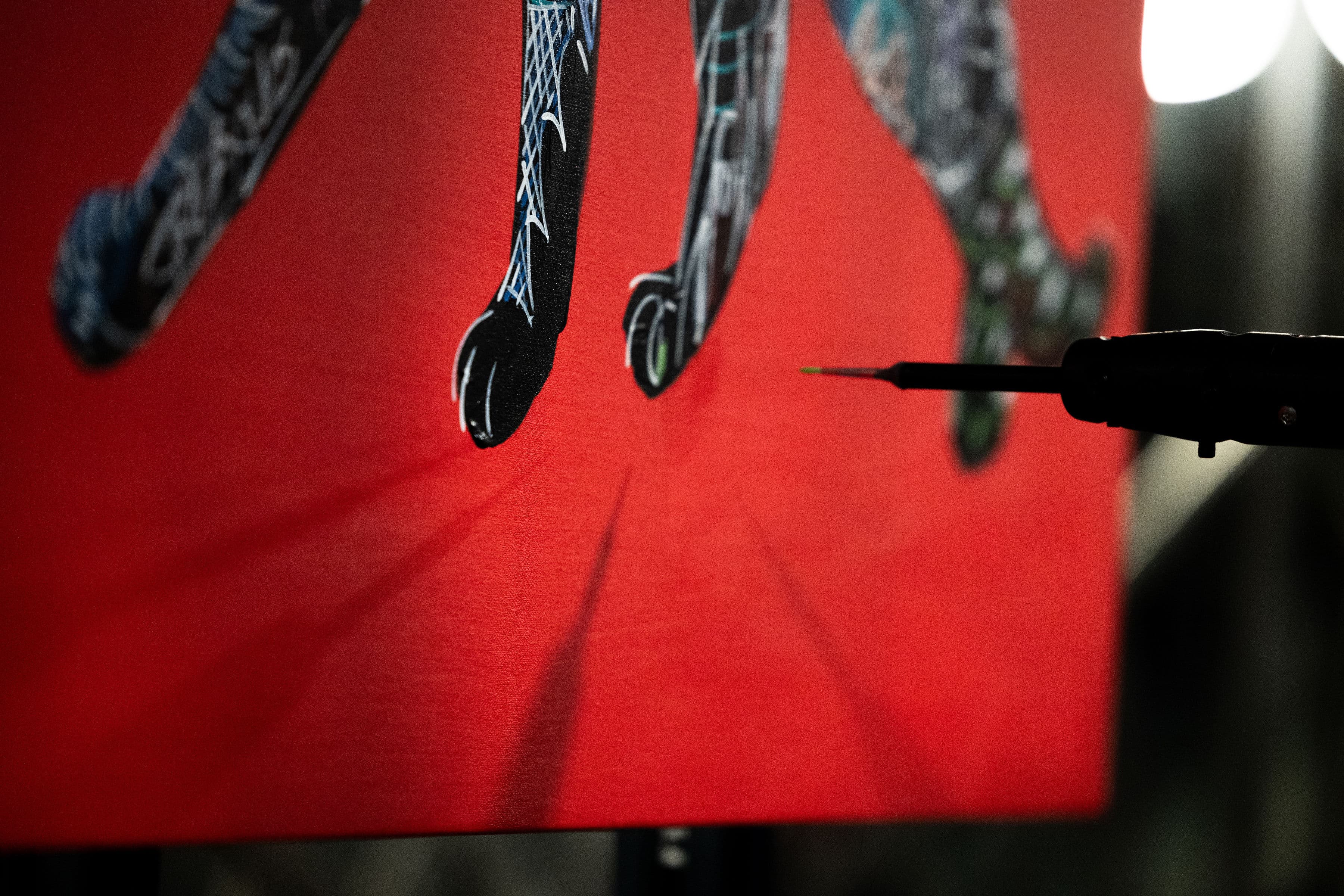 Acrylic Robotics painting detail