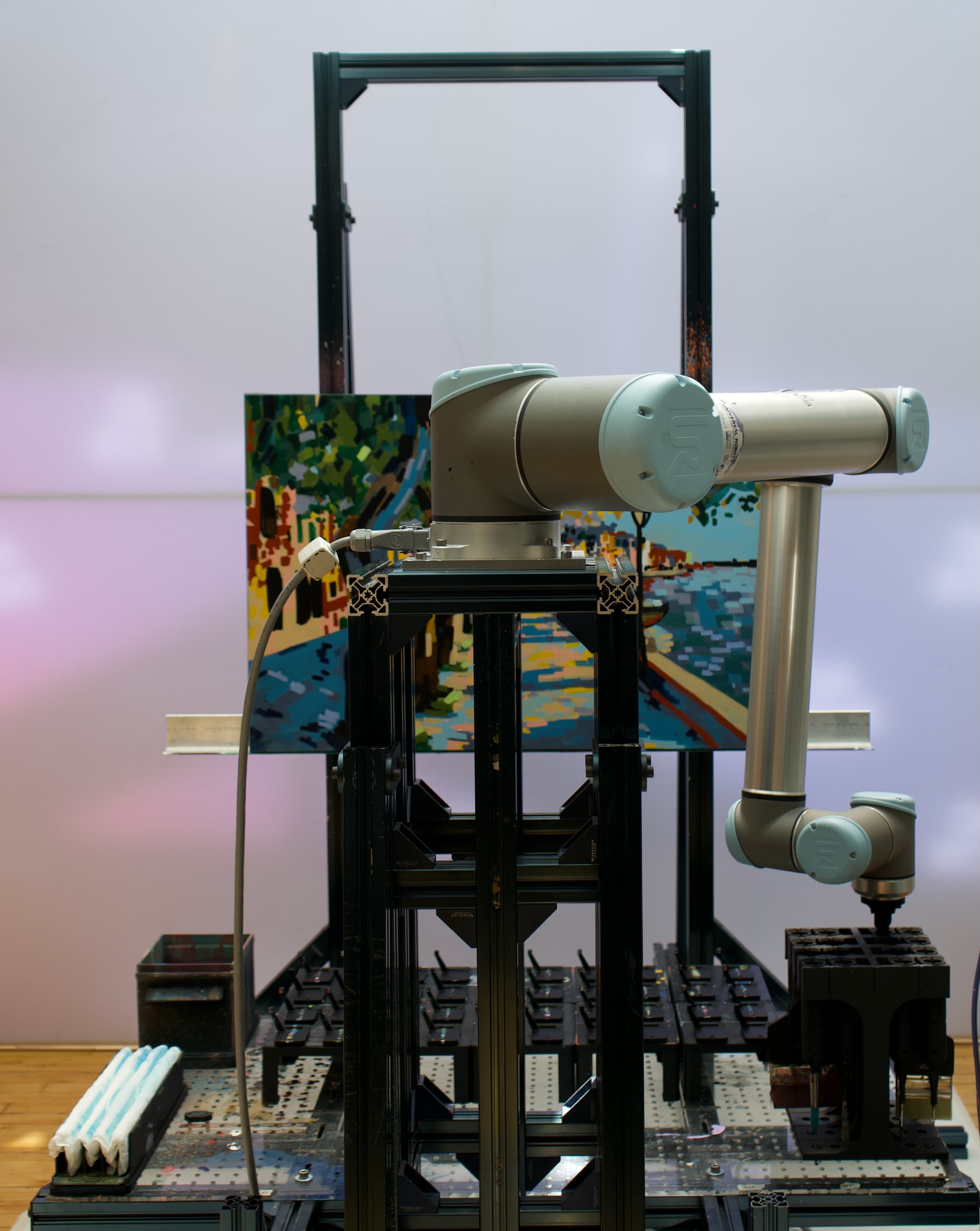 A painting produced by Acrylic Robotics