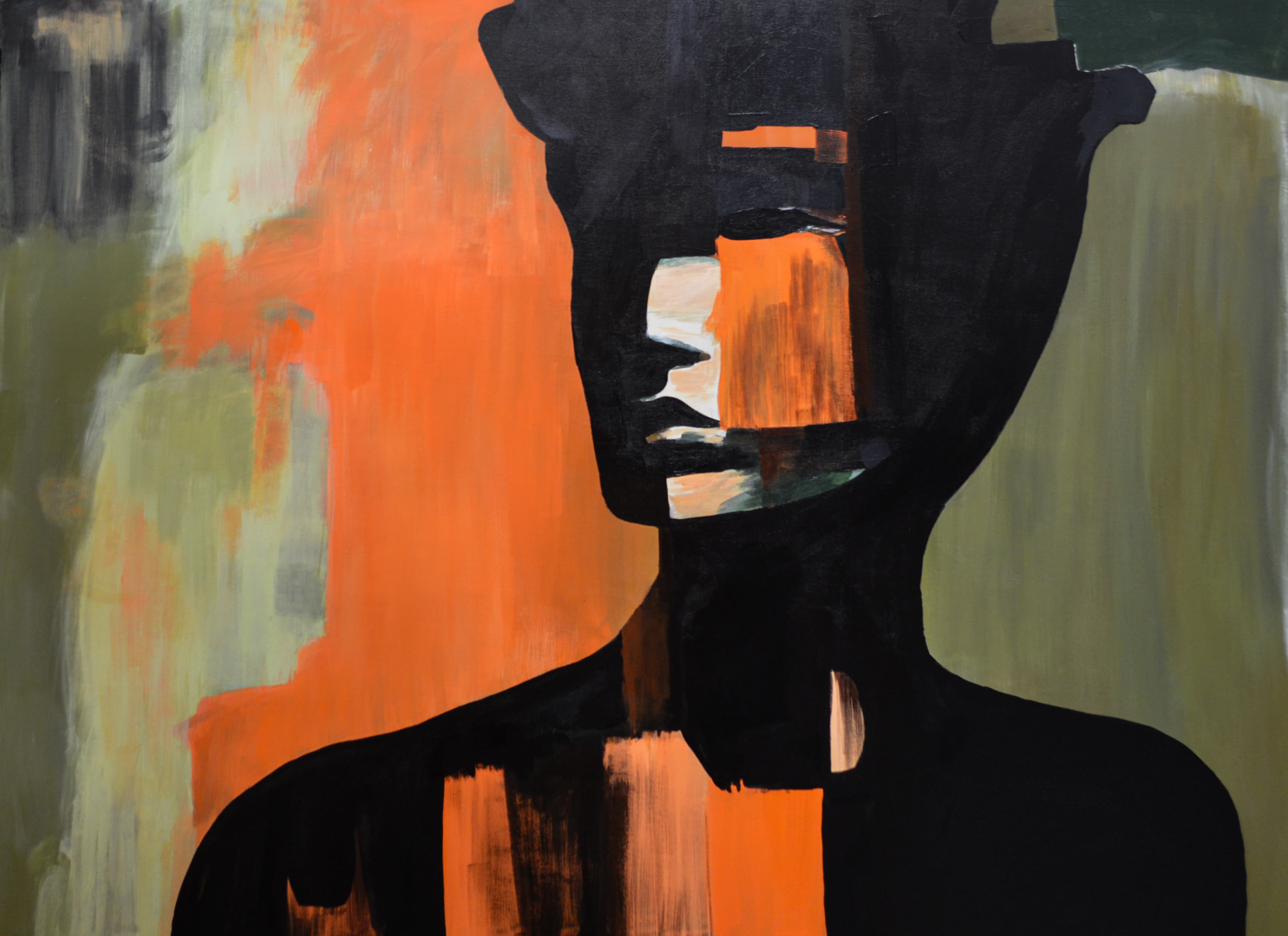 Acrylic Robotics Jamestown face-in-place painting